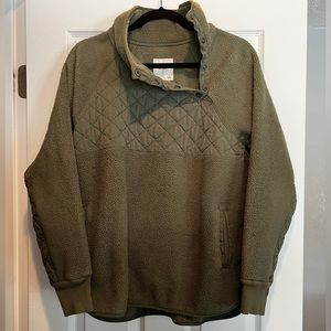 Abercrombie asymmetrical snap-up fleece